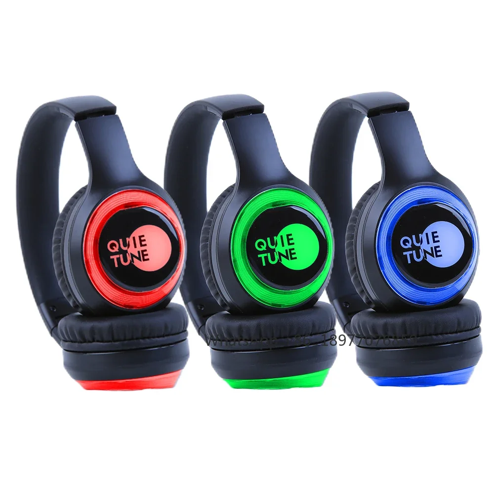 

Wholesale Party LED Light Silent Disco Headphones F7