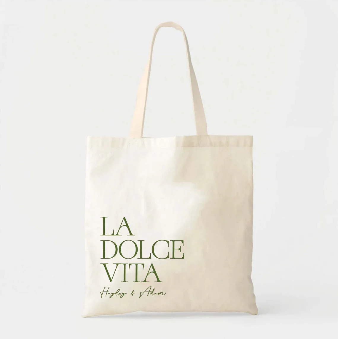 La Dolce Vita Italy Tote Bag - Custom Totes - Destination Wedding Welcome Tote - Italian Wedding - Europe Vacation Tote - Italy