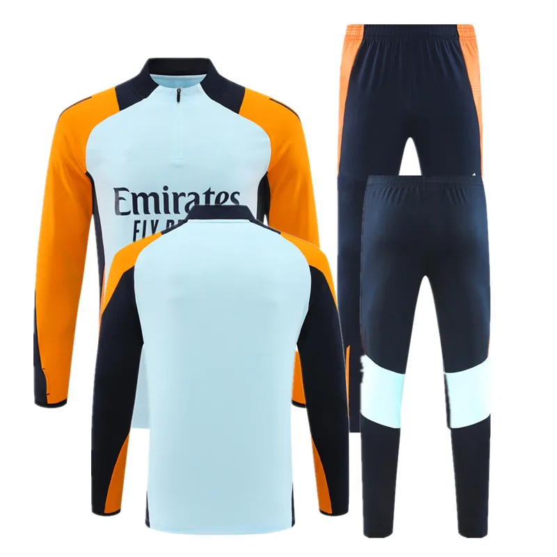 2425 Men sports set soccer Trainingwear Jerseys Kit Tops and trousers Leisure, autumn and winter half zip sportswear10