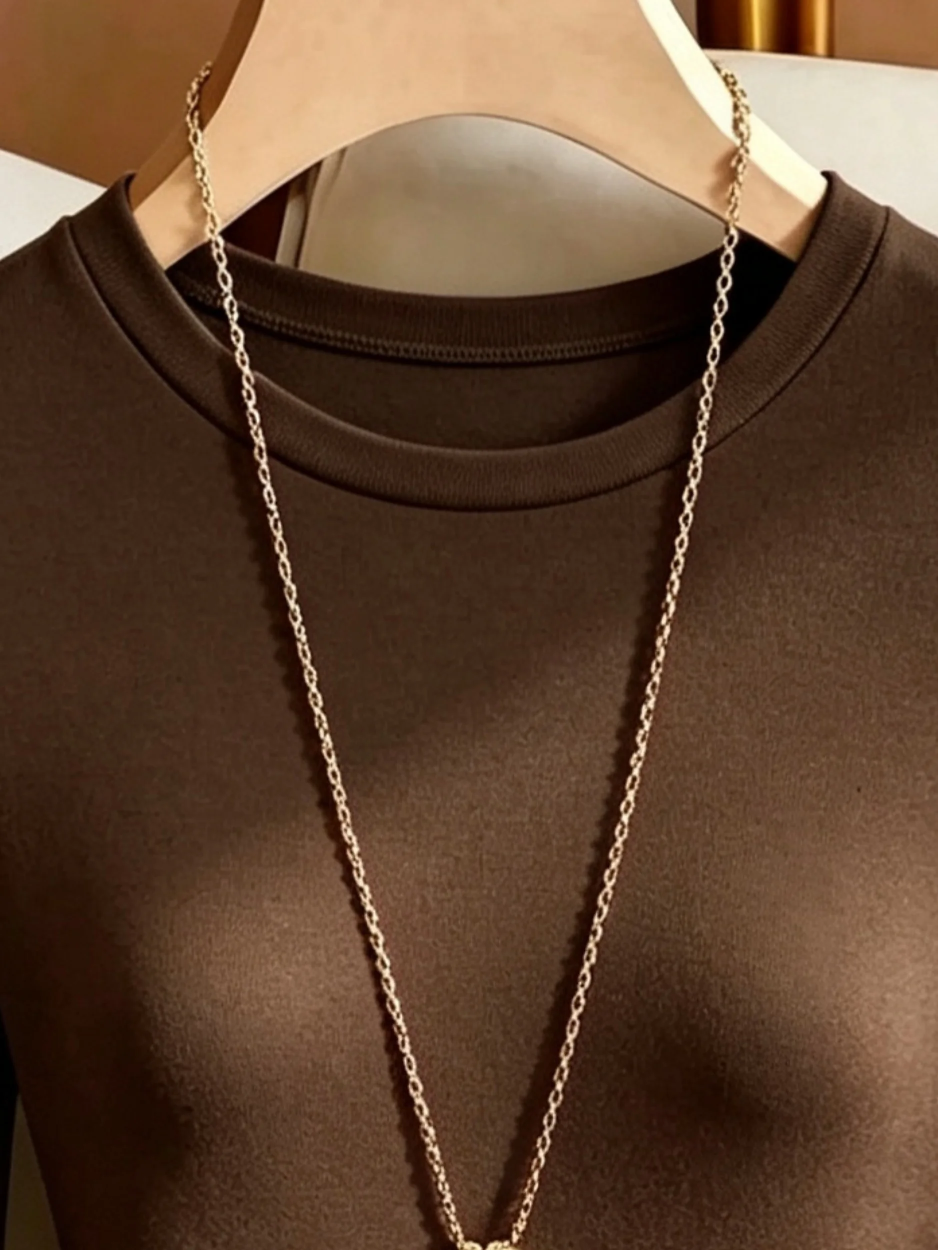 Damen-Body mit Rundhalsausschnitt und langen Ärmeln, hoch geschnitten, schmal geschnitten, figurbetont, Y2K, sexy, lässig, Basic, einteiliges Oberteil – Detail 5