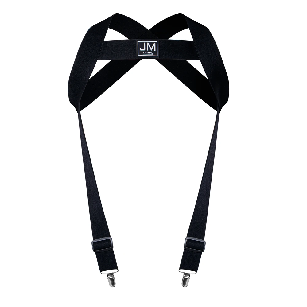 JOCKMAIL Body Harness Adjustable Elastic Strap Detachable Split-type Give Away Faux Leather Jockstrap Men Underwear Sets