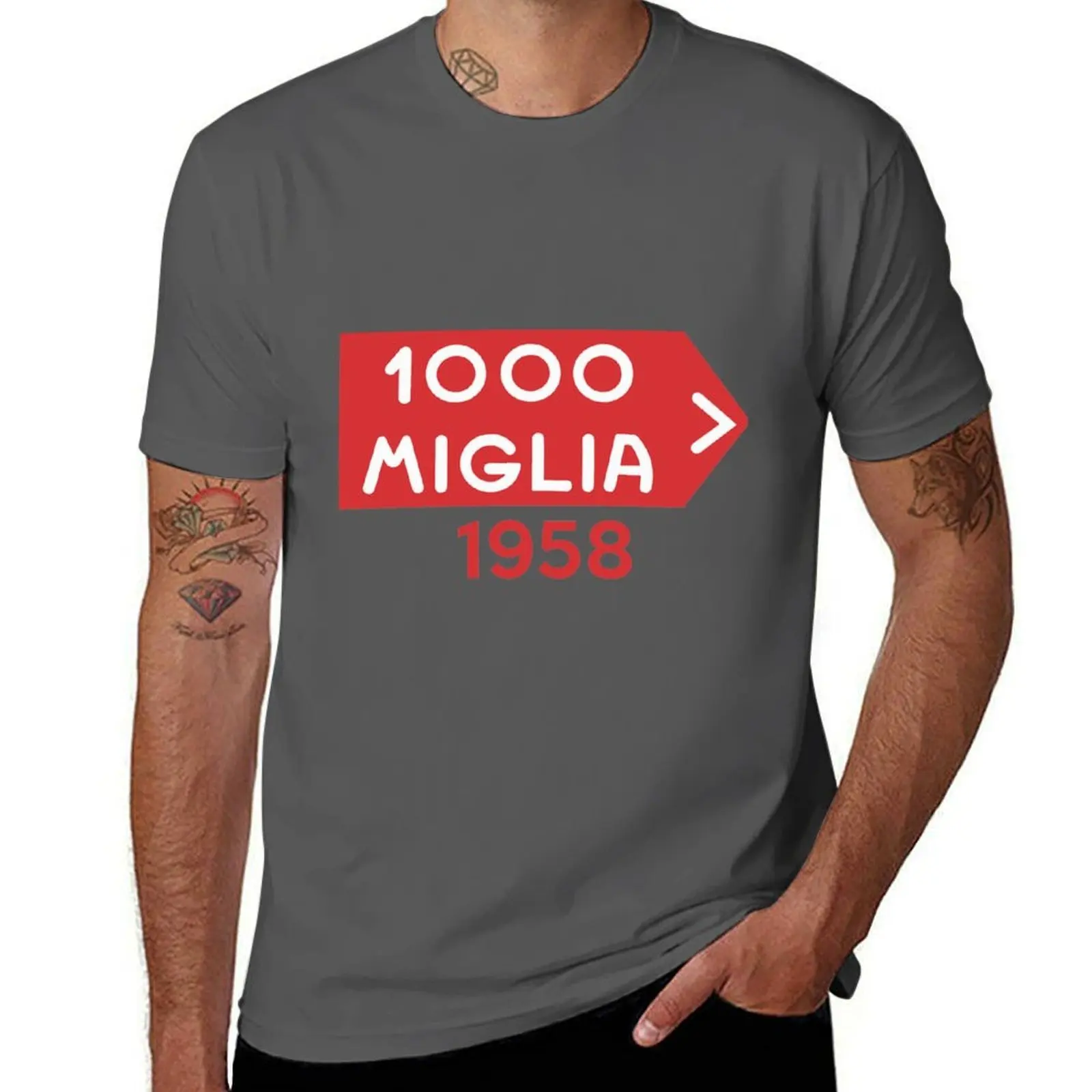

Mille Miglia (1000) 1958 T-Shirt mens graphic t shirts printed t shirts for man T-Shirt