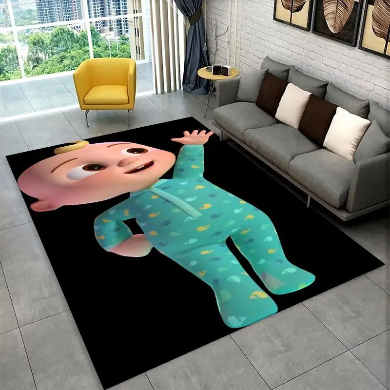 Cartoon C-CoComelon Cute Sing Carpet Rug for Playroom Bedroom Living Room Sofa Home Decor,Game Area Rug Non-slip Floor Mat Fest