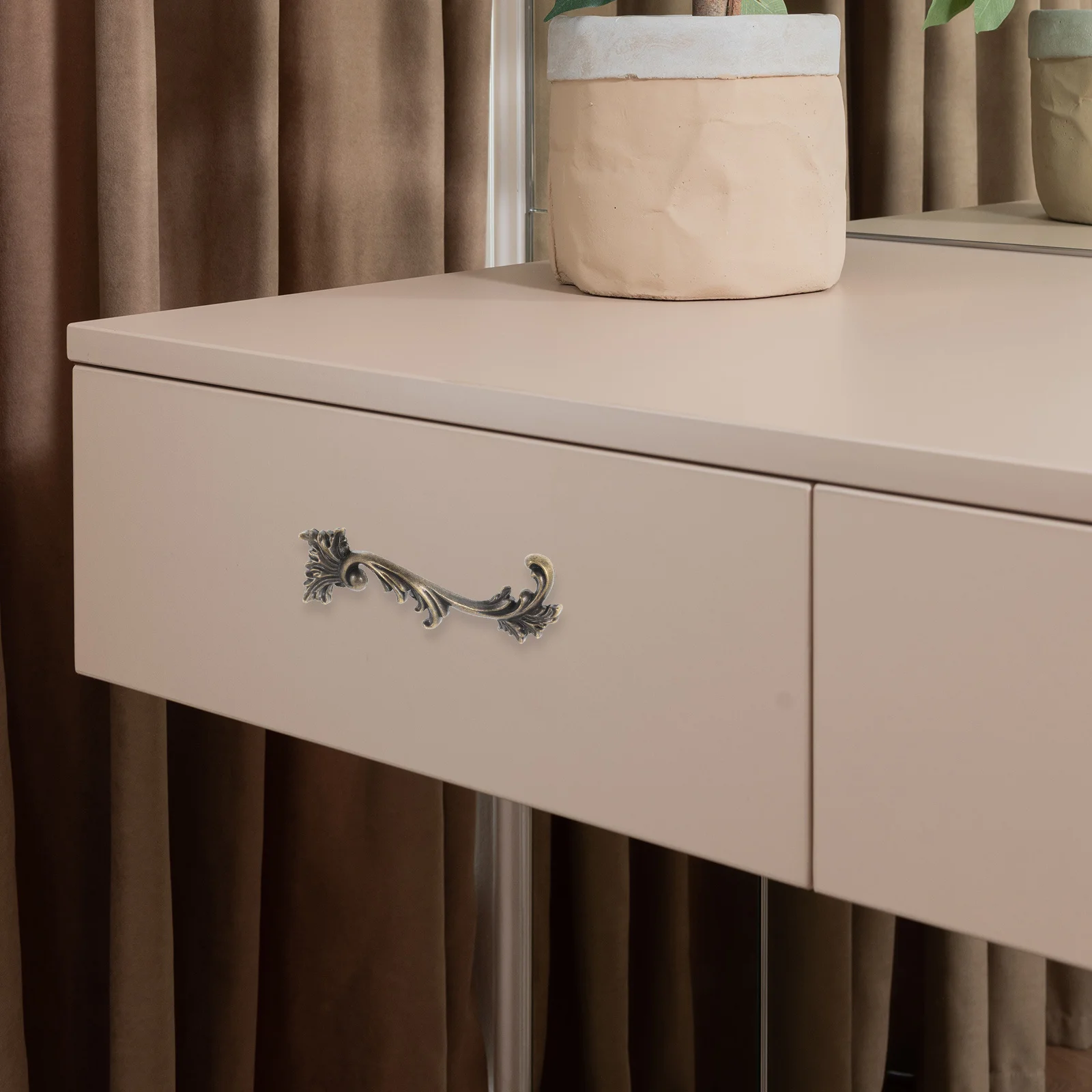 

Dragon Phoenix Cabinet Door Handle Metal Drawer Pulls Furniture Grip Smooth Rounded Surface For Cupboard Dresser