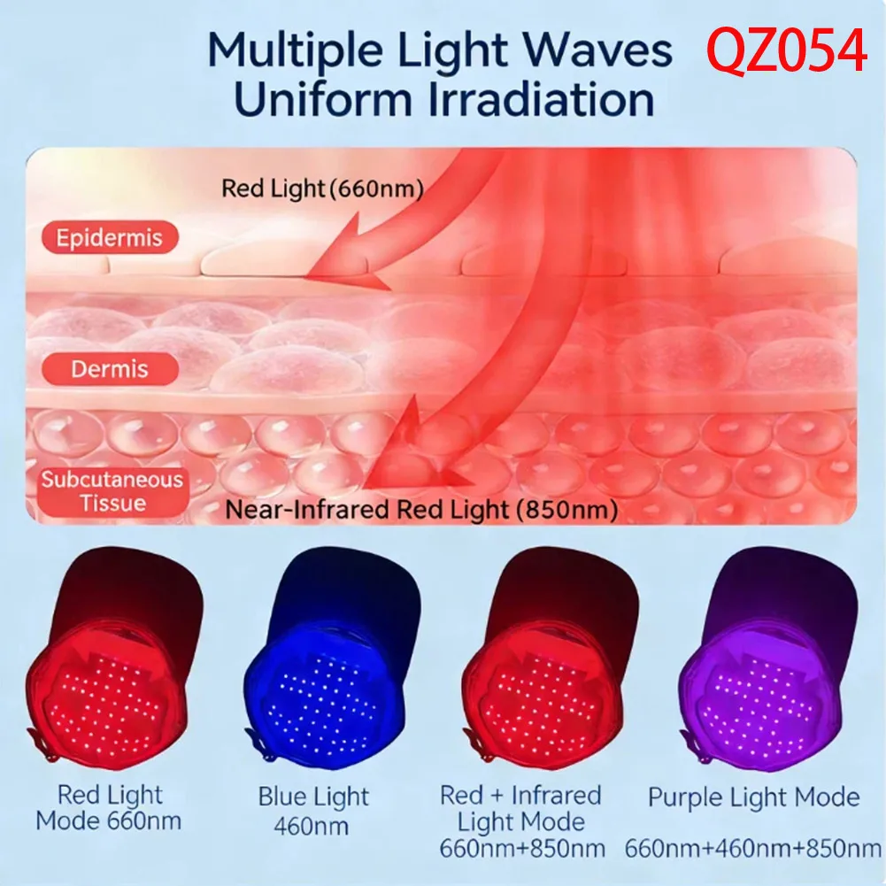 LED Hair Growth Helmet Cap Electric LED Infrared Red Light Therapy QZ054 660nm&850nm or LHM-003 660nm&470nm Anti Hair Loss Scalp - view 3