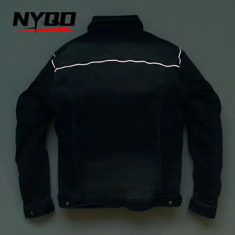 Riding Clothing Motorcycle Rider Jacket  Anti-fall Jacket Men\'s Denim Clothing Cycling Clothing Motorcycle Jacket