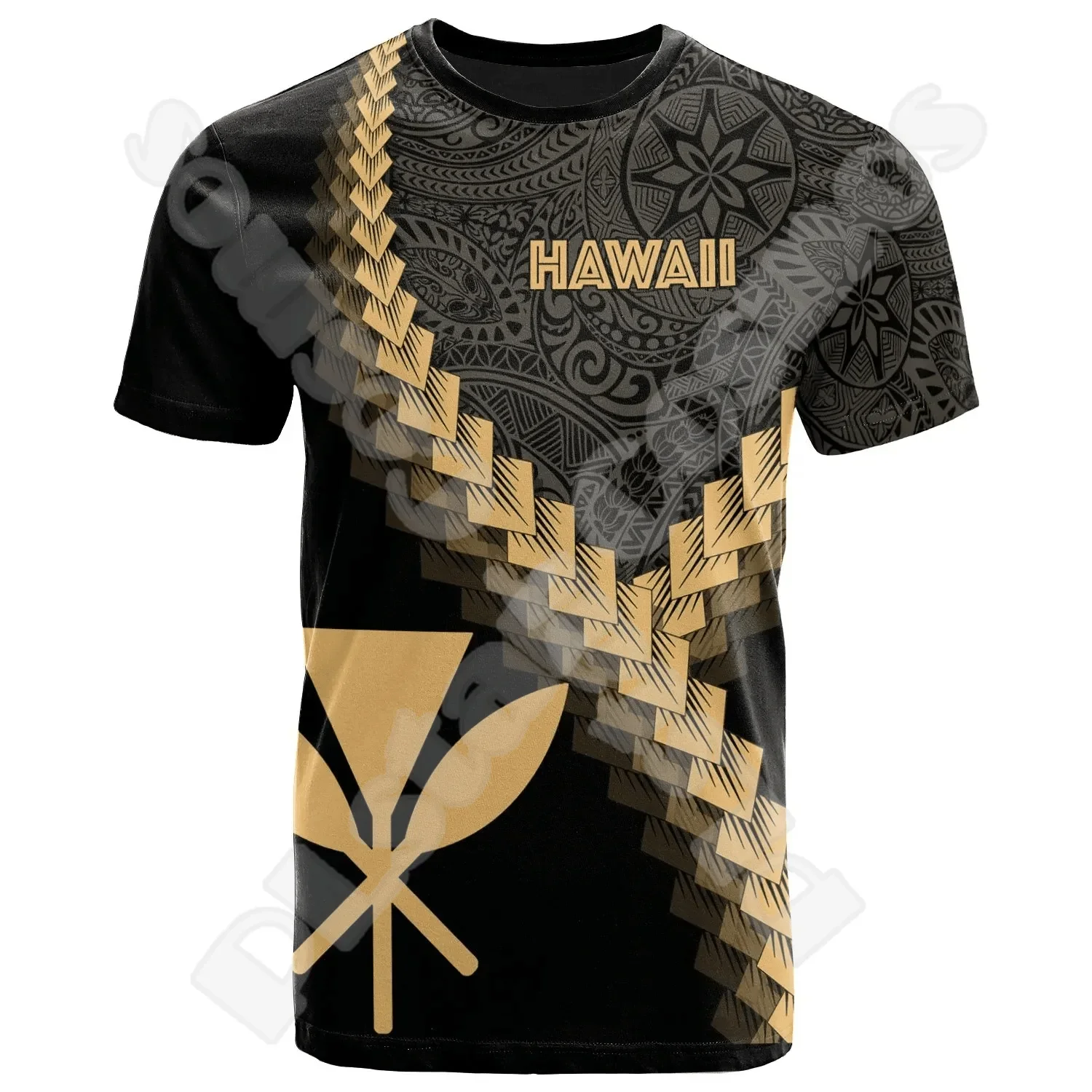 Polynesian Hawaii King Kamehameha Country Flag Tribe Hawaiian 3DPrint Streetwear Summer Casual Harajuku Short Sleeves T-Shirts A