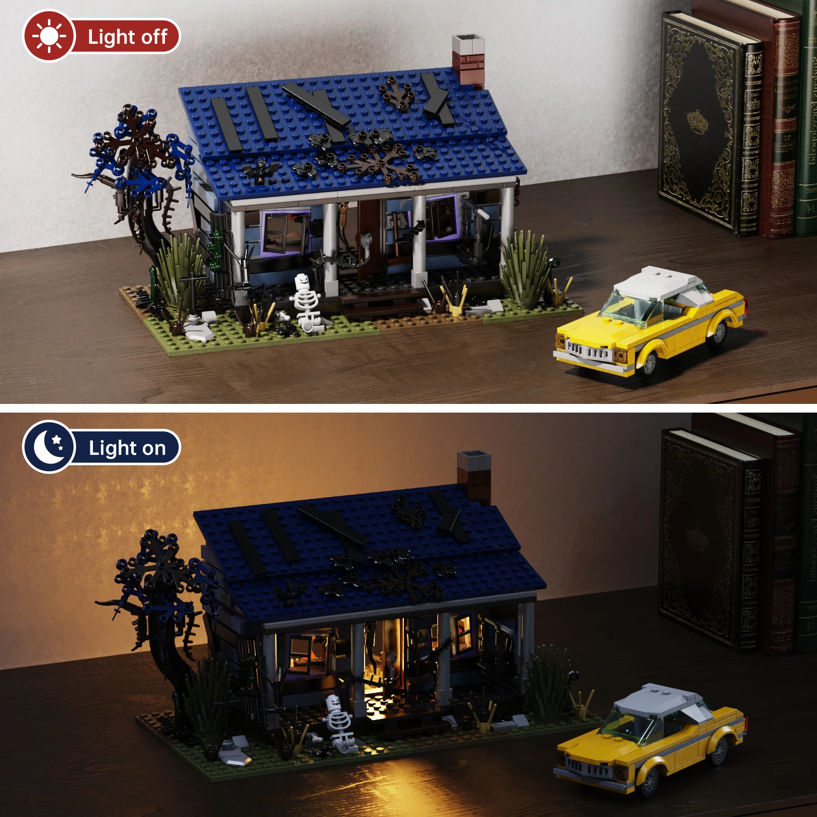 Evil Dead Haunted House Building Blocks Set  Scary Palace Horror Decor Architecture Model Kit Halloween Gift for Kids Boy Girl