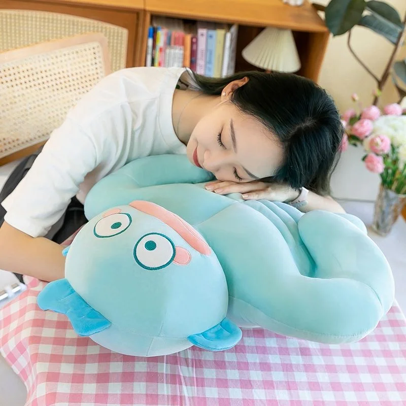 約40cm サンリオ ハンギャドン ワッキー ブルー 腹筋人魚 ソフトぬいぐるみ 人形 寝る時のお供 枕 バレンタインデー ギフト