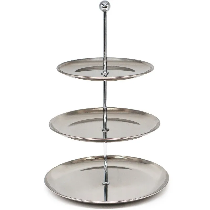 RMWIN-Modern Minimalist Style Stainless Steel Multi-Tier Cake Stand-For Desserts And Jewelry Display Storage Rack