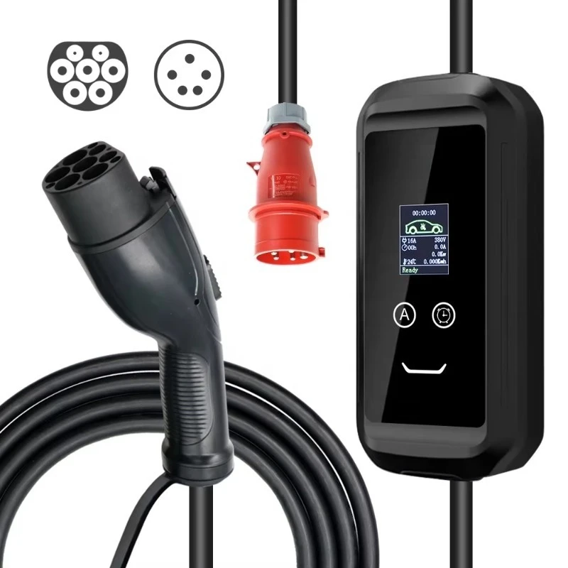 Current 16A 32A Level 2 Portable EV Charger Station Type 2 Type 1 GBT AC EV Car Charging Gun for Electric Vehicles