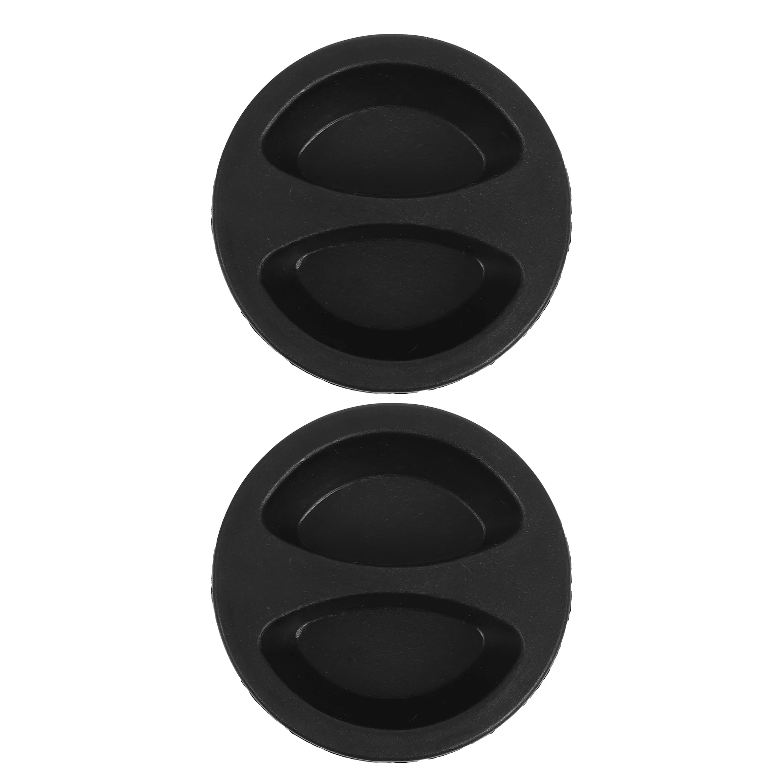 

2pcs Base Drainage Hole Leakproof Water Resistant Durable Plastic Cover For Outdoor Patio Sun Umbrella Bases Black 5Cm Patio