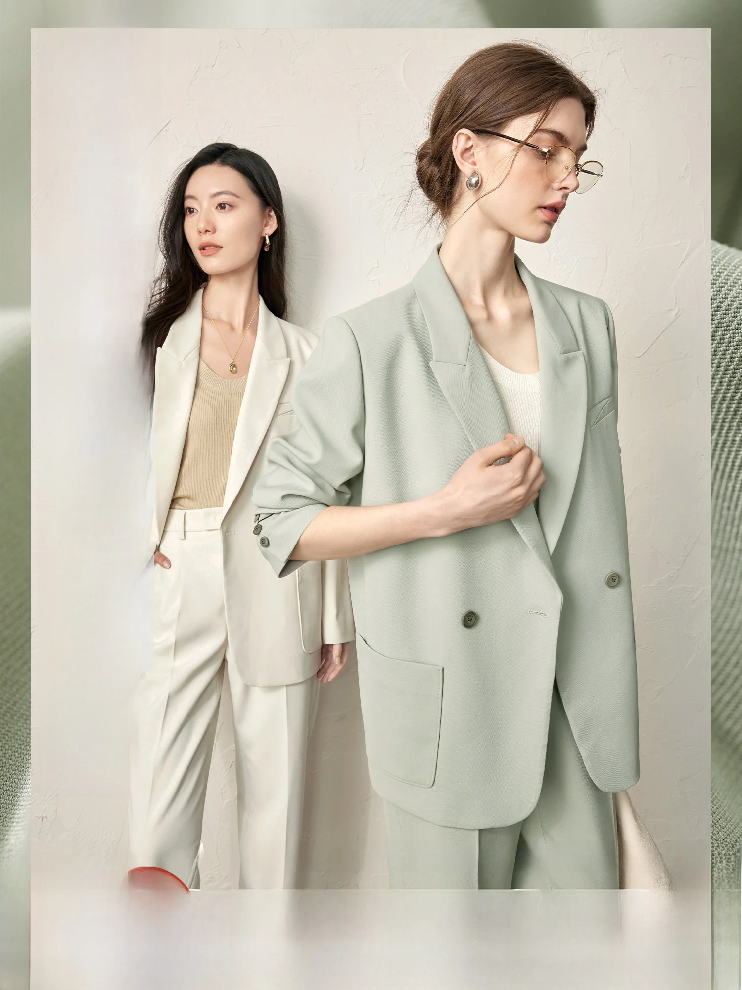 

Нагуагу Хай � � Комплект для офиса: женский повседневный костюм из полиэстера с длинным рукавом, классическим воротником, однотонный, для офиса