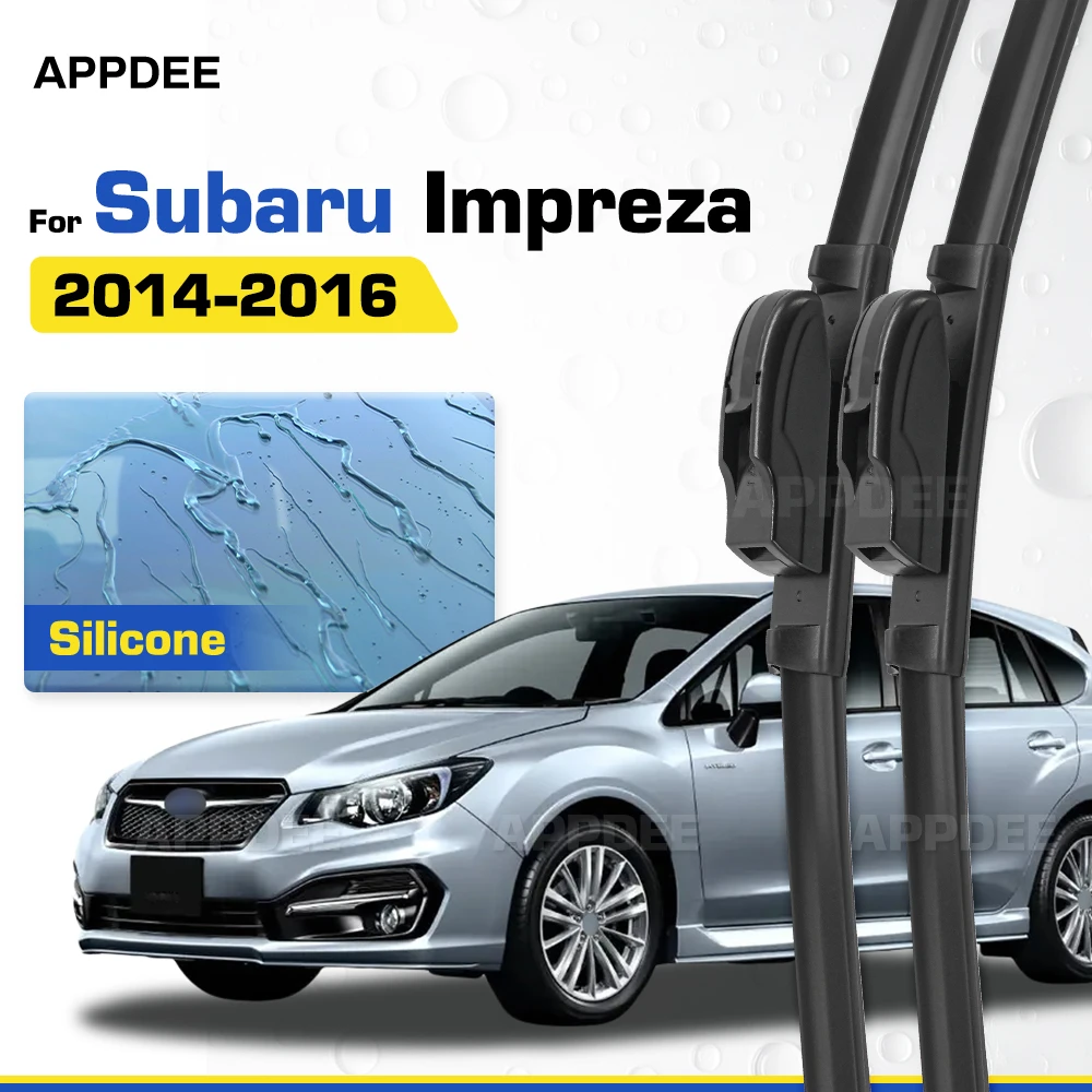 

Silicone & Rubber LHD&RHD Front Wiper Blades Set For Subaru Impreza GJ GP VA 2014-2016 Coated Windshield Window Brushes