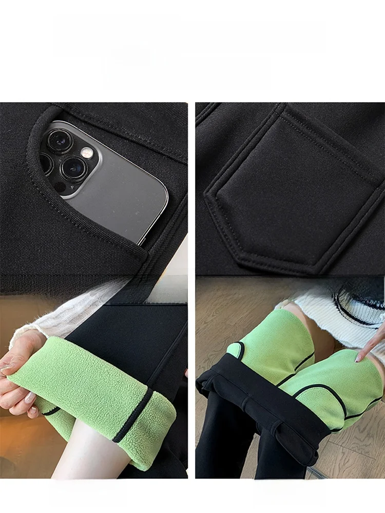 Bla Bell Bot اليوغا السراويل الشتاء Thiened Fce مريحة خفيفة الوزن السراويل الطويلة عالية الخصر طماق حجم كبير النساء