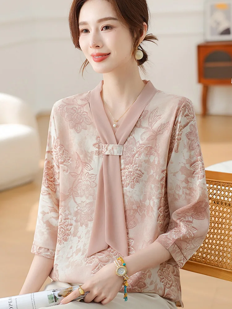 

Mother's Day Special Mom Summer Outfit Youthful Chiffon Top Thin T-shirt Sleeveless Set Cotton round Neck Overhead Dress