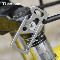 Tiartisan Titanium Alloy Keychain Multi-Functional Ultralight Durable Hiking Carabiner Outdoor Camping Tool Accessory