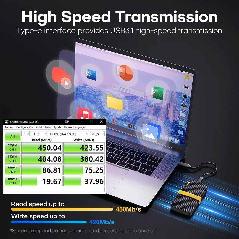 Kodak X200 ポータブルSSD 1TB USB 3.1 Type C 外付けソリッドステート