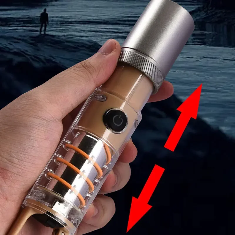 Outdoor camping flashlight Outdoor multi-functional camping lighting breathing flashlight work light