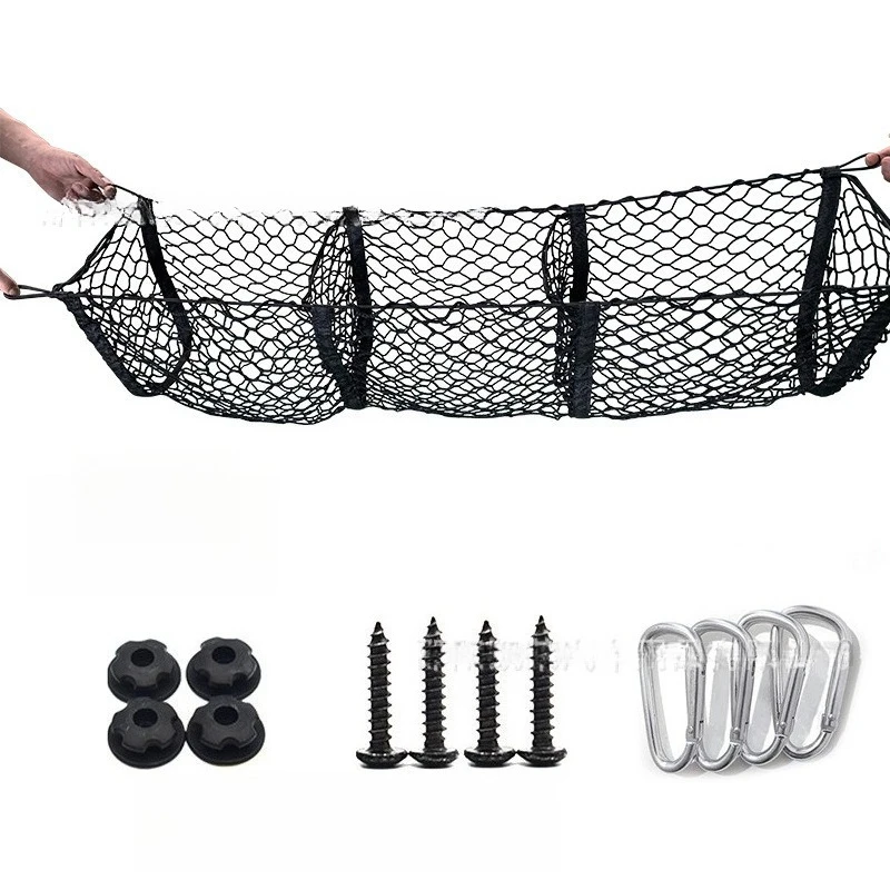 

Tiy Pocket Cargo Net Trunk Bed Luggage Storage Organizer Mesh for Ford Maverick 2022 2023 2024 - 3