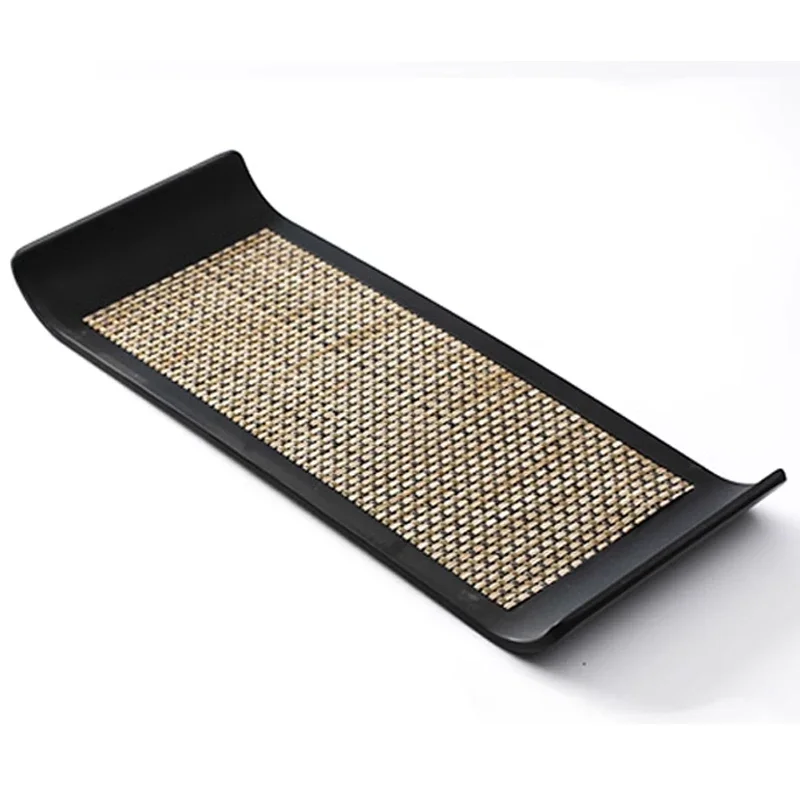 

Ahunderjiaz-Nordic Style Rectangular Tray, Black Tea Trays, Living Room, Entryway, Kitchen Storage Decoration, Home Decoration