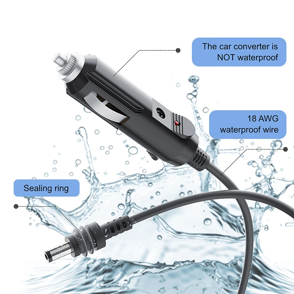2 متر/3 متر/5 متر ل Starlink Mini تيار مستمر كابل الطاقة شاحن سيارة مهايئ منفذ 18AWG سلك في الهواء الطلق مقاوم للماء التوصيل والتشغيل