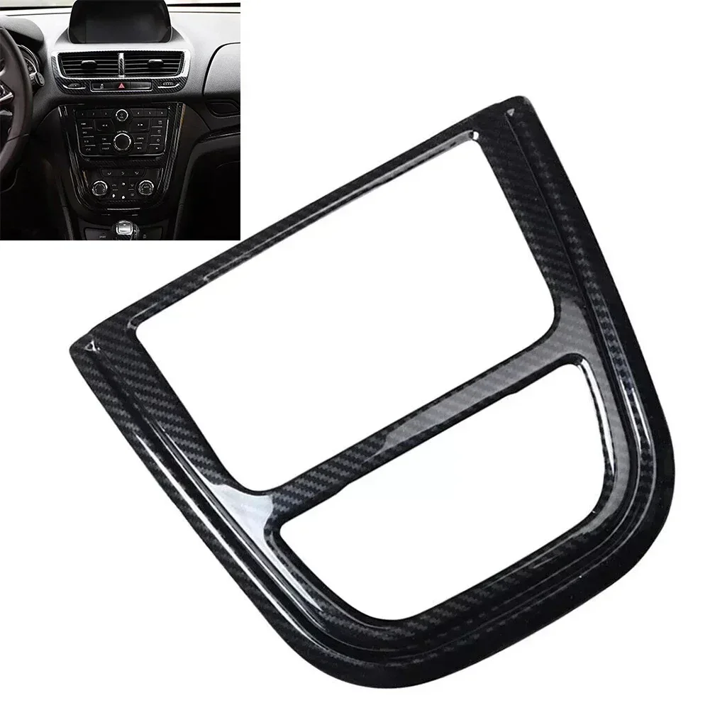 For Buick for Encore Carbon Fiber Console CD Button Frame Control Panel Cover Durable Material Hassle Replacement