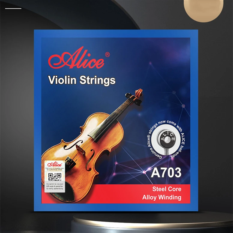 Alice A703 Violin Strings Professional Alloy Wound Silver Steel Violin Strings For 4/4 3/4 Size Stringed Instruments Accessories