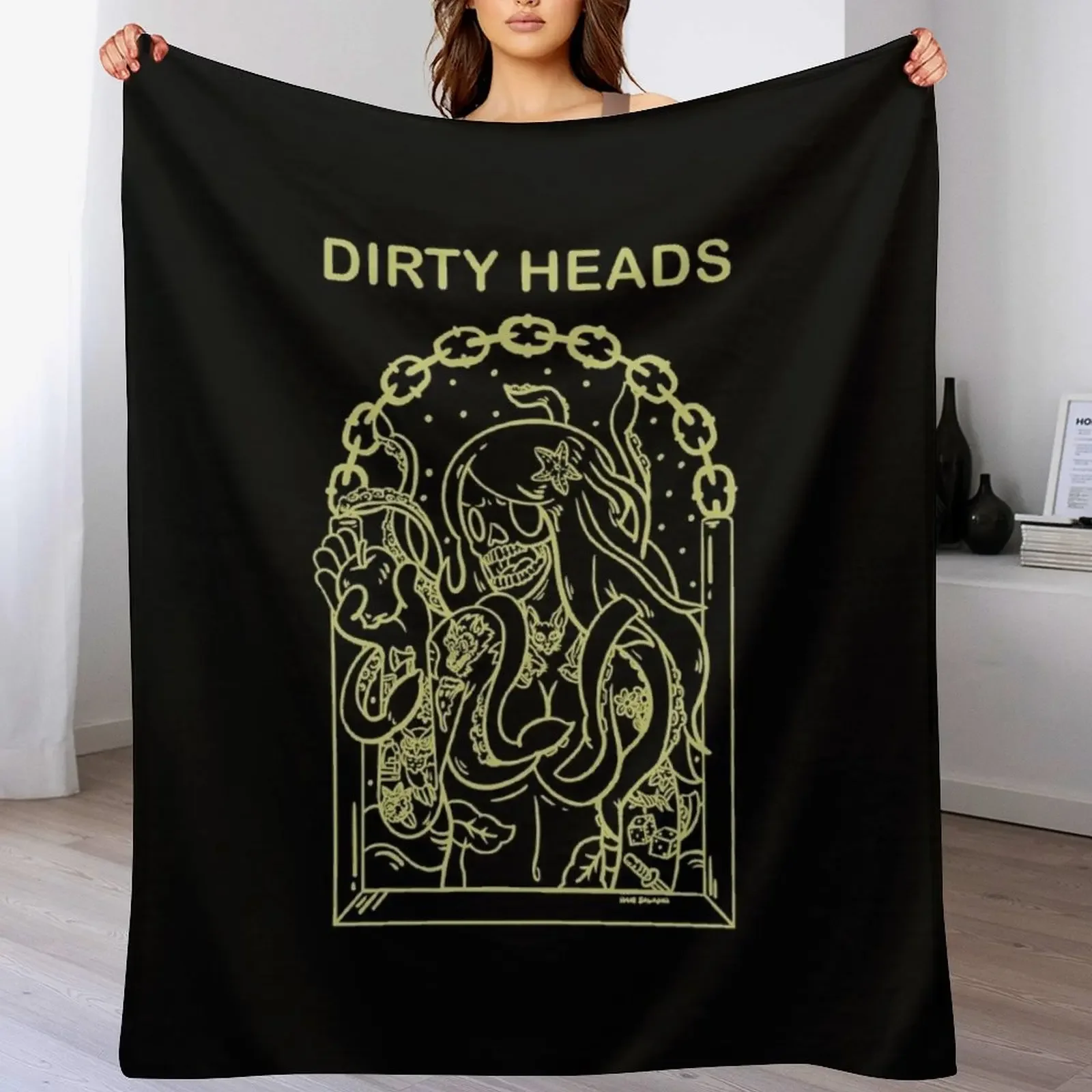 

Dirty Heads Custom Art For Terra T-Shirt Throw Blanket Lightweight Cozy Blanket for Bed Sofa