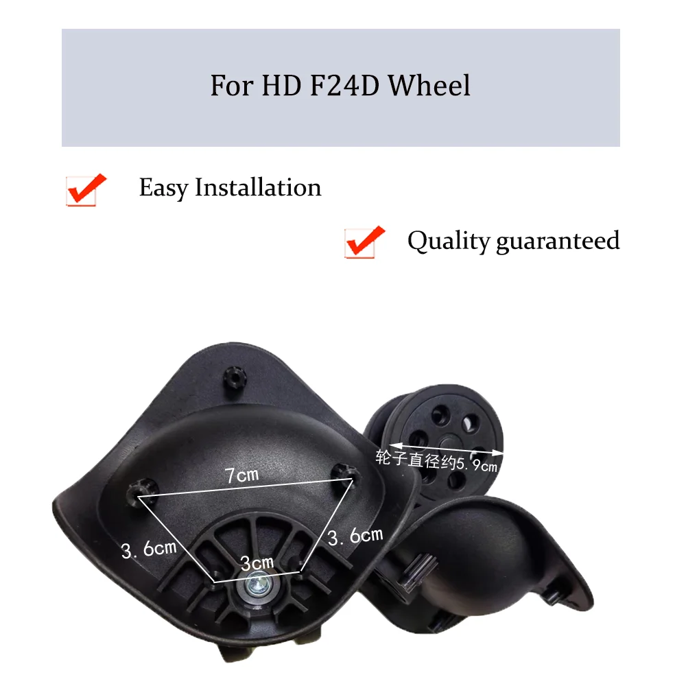 

Suitable For HD F24D Nylon Luggage Wheel Trolley Case Wheel Pulley Sliding Casters Universal Wheel Repair Slient Wear-resistant