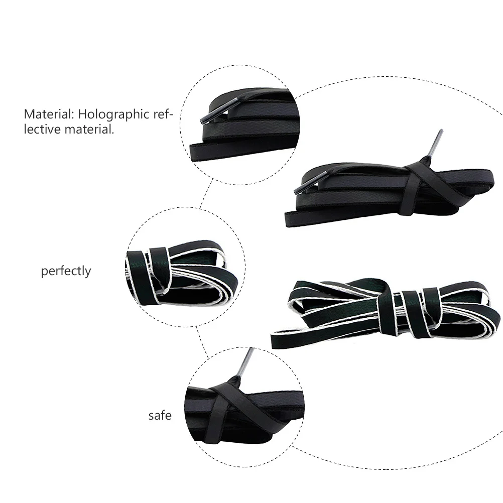 2 pezzi 2 paia lacci riflettenti olografici per scarpe da ginnastica scarpe stivali pattini lacci per scarpe sportive unisex lacci piatti fluorescenti