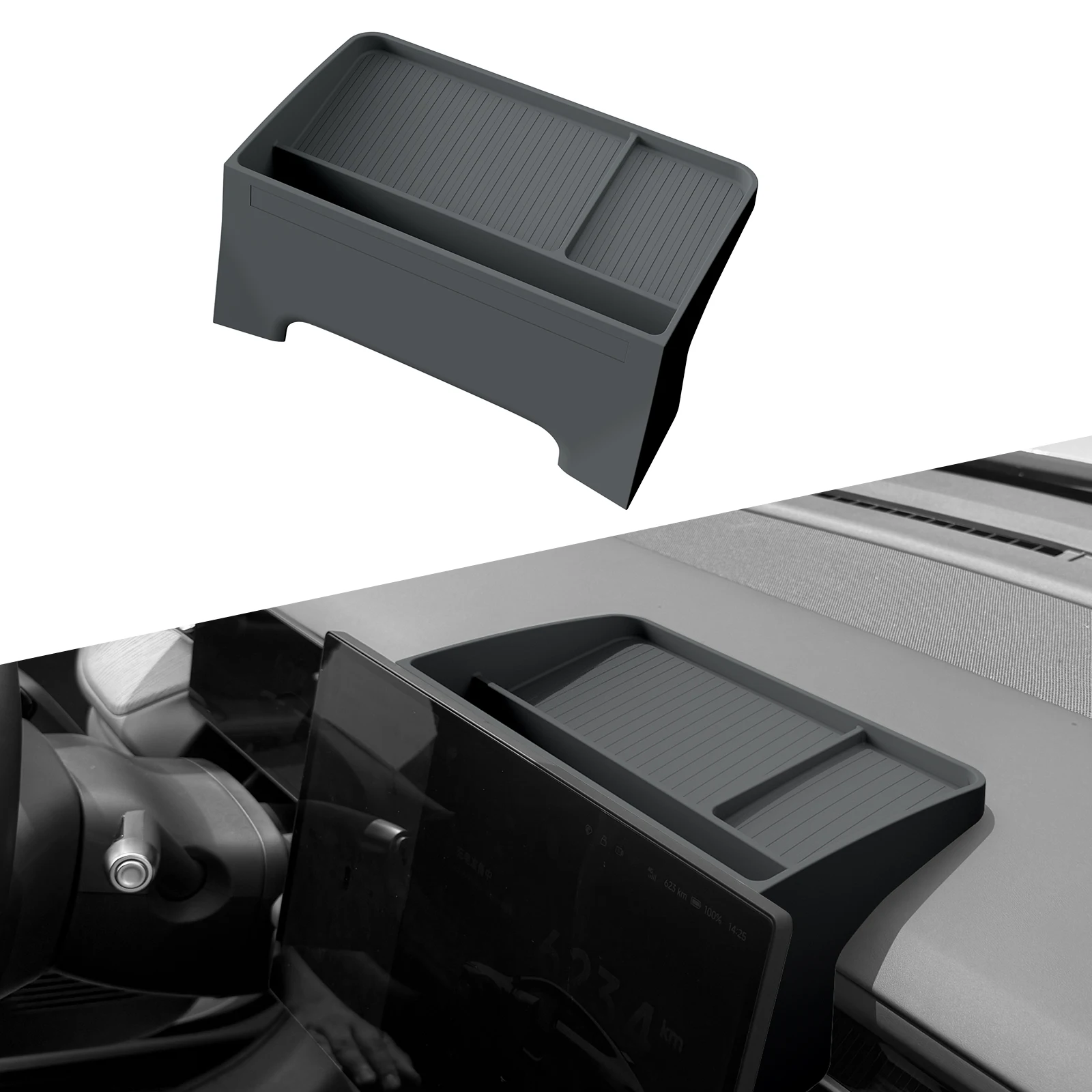 NEW for Xpeng G6 2026 Dashboard Storage Tray Car Display Screen Rear Silicone Storage Box Tray Organizer Accessories
