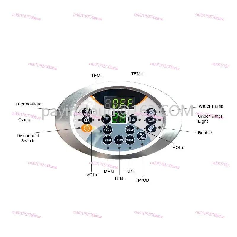 KL-819 Massage Bathtub Controller Control Board Computer Spa Control System for Bathtub Used with CE