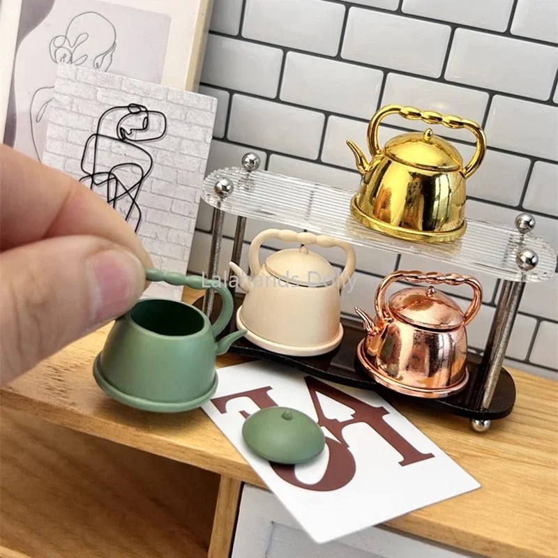 Dollhouse Miniatures Kitchen Furniture Items Mini Tea Kettle/thermal Kettle/kettle Model Furniture Decoration Accessories