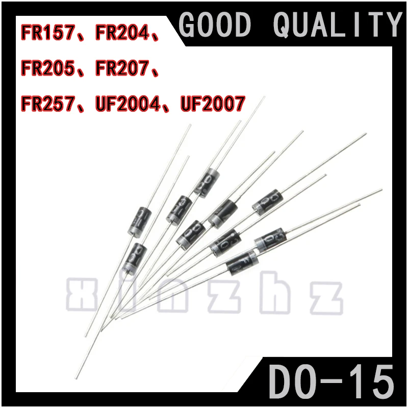 10PCS FR157 FR204  FR205 FR207  FR257 UF2004 UF2007 Fast Recovery Diode DO-15