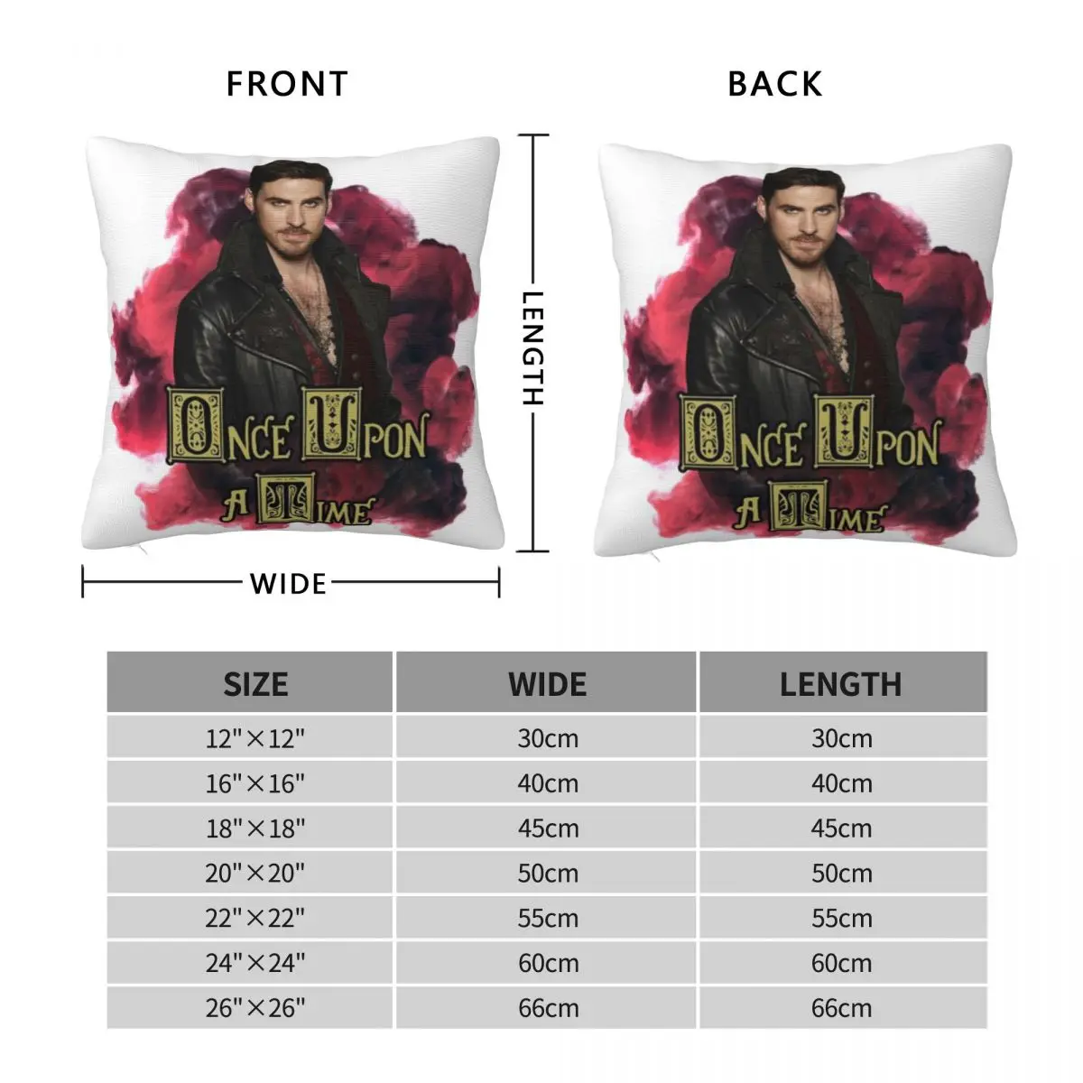 Once Upon A Time Captain Hook (Killian Jones) In Smoke A Pillow Case