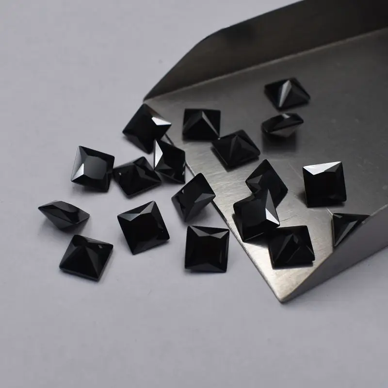 

Wholesale 20pcs Natural Black Spinel 2mm 2.5mm 3mm 4mm 5mm 6mm 8mm Square Brilliant-Cut Semi Gemstone Cabochon Jewelry Ring Face