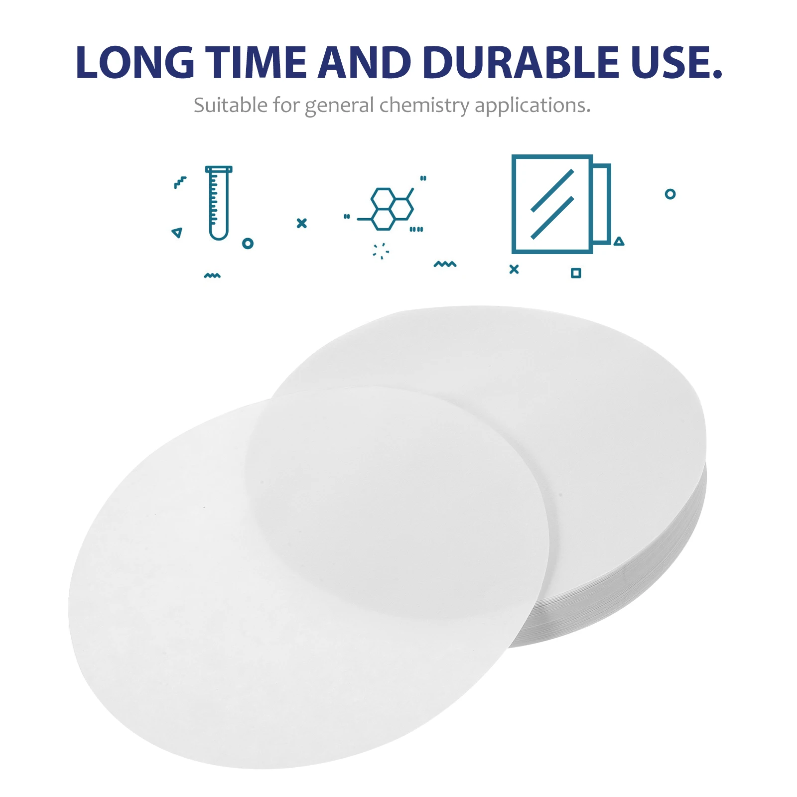 100 pcs Medium Flow Qualitative Filter Discs for Chemistry Lab Medium Flow Rate Filter Paper Teaching Equipment