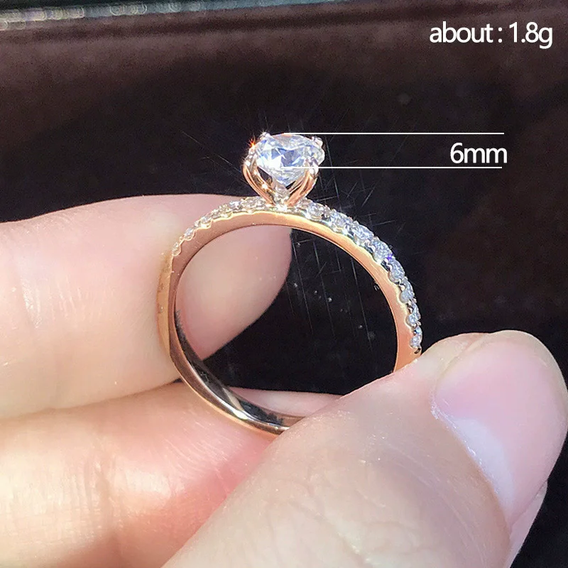 

Size 5-12 Zircon Ring Wedding Engagement Ring For Women Female Romantic Girlfriend Birthday Gift Fashion Crystal Zircon Jewelry