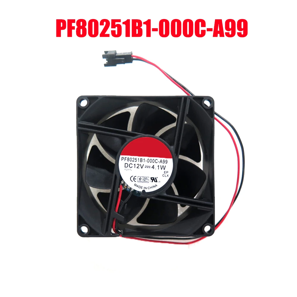 Cooling Fan PF80251B1-000C-A99 DC12V 4.1W 2Lines New