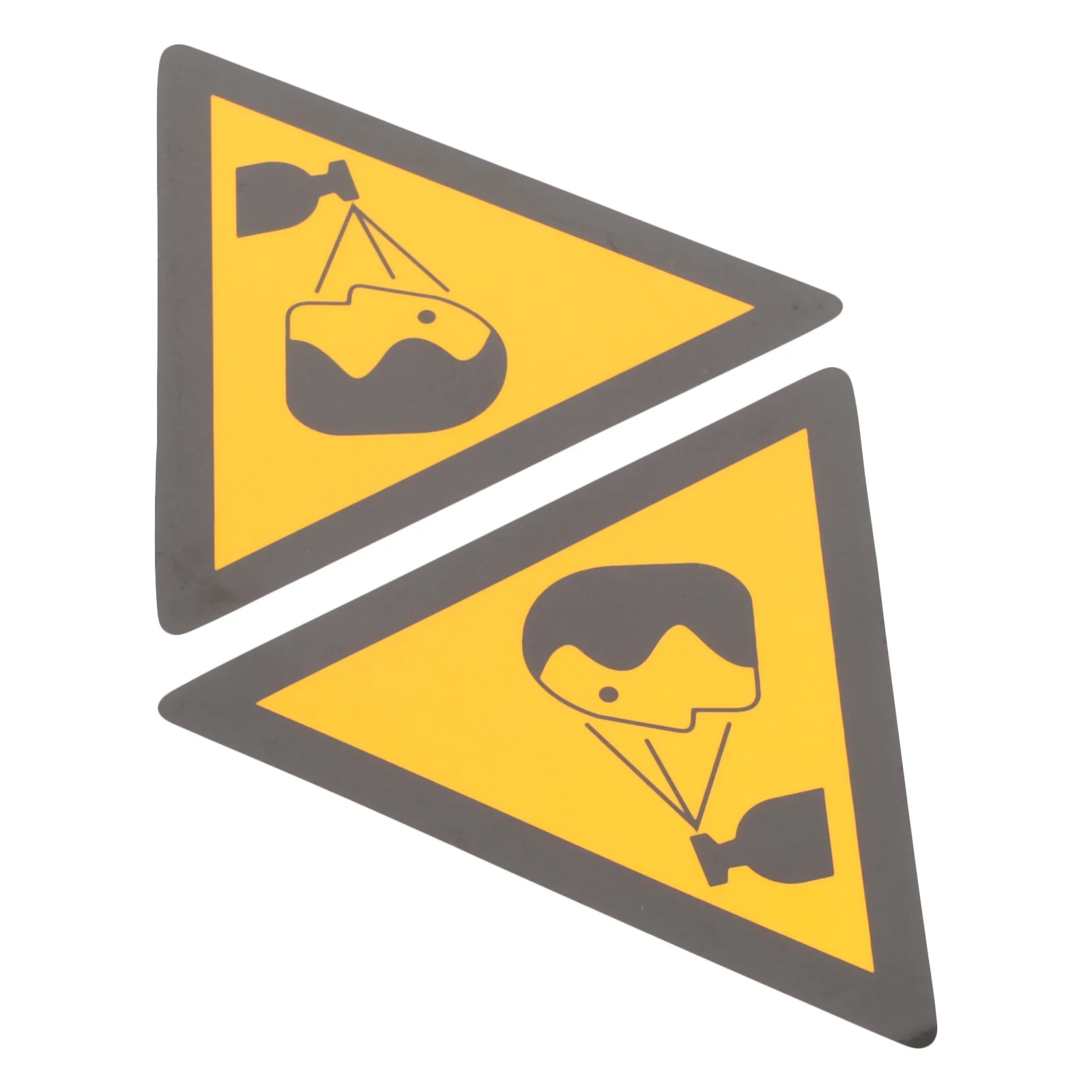 2Pcs Sticky Splashing Sign Triangle Caution Sticker Durable Fade-Resistant for Laboratories Equipment Long-Lasting Use Effective