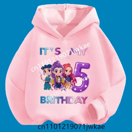 KPop Demon Hunters Figure 3-9 Hoodie for Children Birthday Figure Top Boys Girls Clothes Cartoon Sweatshirt Kids  Clothing Gift