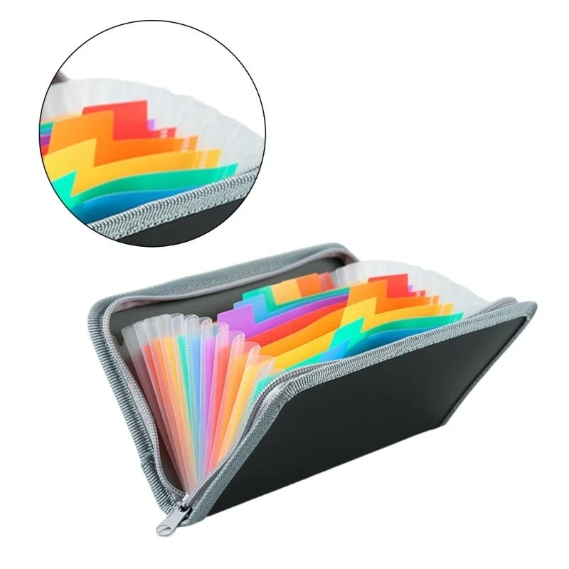 R1WD 13 Pocket  Receipt Coupon Organiser Receipt Wallet Small Expandable File Folder