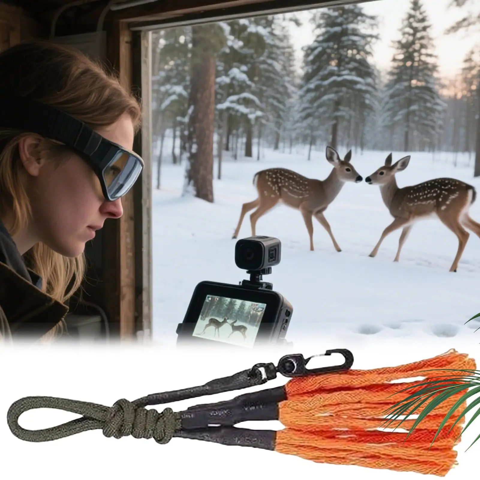 

Deer Scent Rope Cotton, Natural Deer Attractant Tassels for Hunting Wildlife Observation & Trail Making Long-Lasting Scent Wicks