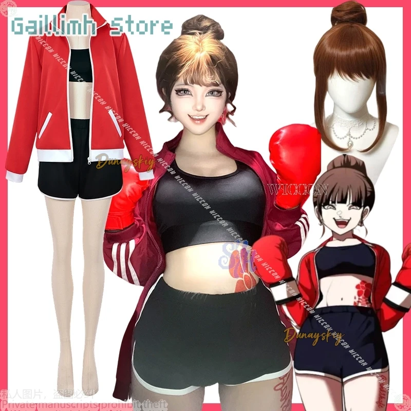 

maa이 абсолютно KANG AHYEON Косплей Аниме Игрушка органов로윈 의상 Бокс Спортивная Униформа Досуг Йога Сексуальный Костюм Красное Пальто Хэллоуин 코스프레 Вечеринка Cos