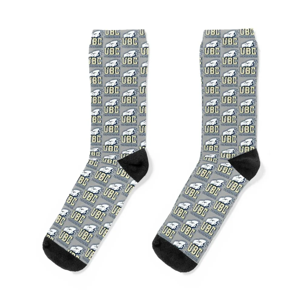 UBC (Thunderbirds) Logo3 Socks FASHION hockey Men Socks Luxury Brand Women's