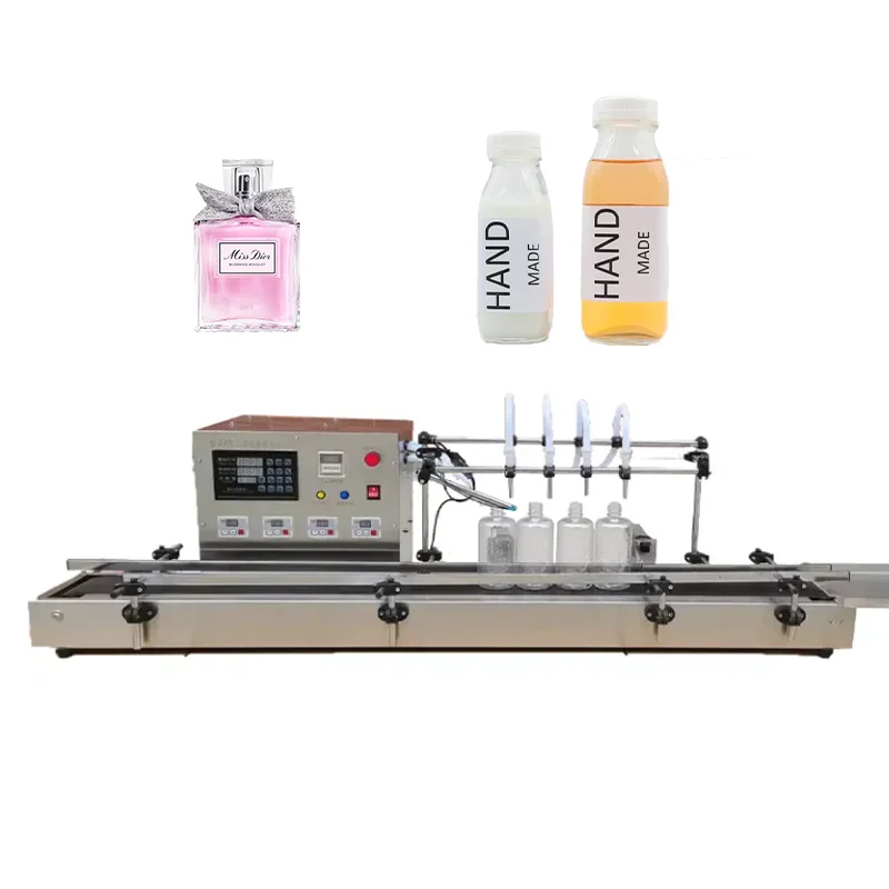 

4 nozzle automatic liquid filling machine production line juice drink 10-500ml bottle syrup oral liquid filling machine