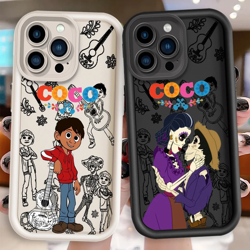 Coco Cartoon Cute Anime Design Eye Ladder For Apple iPhone 15 14 13 12 11 XS XR X Pro Max Plus Back Phone Case