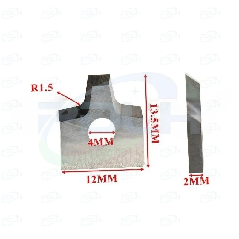 10PCS 12X13.5X2mm Woodworking Scraping Tools Knives Scraper TCT for KDT Nanxing WELLEX  Edge Banding Machine