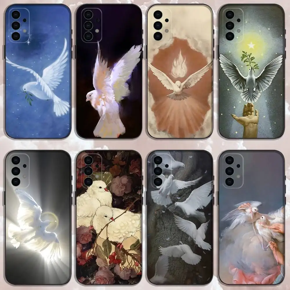 

Dove of Peace Phone Case For Samsung Galaxy A13,A21s,A22,A31,A32,A52,A53,A71,A80,Soft Black Shell